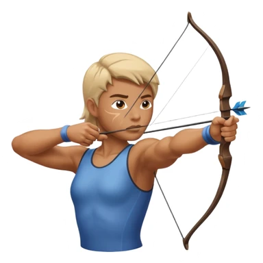 Blind archer aiming sticker