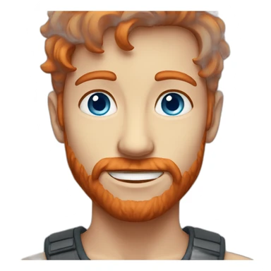 Redhead guy with blue eyes sticker
