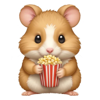 hamster holding pop corn sticker