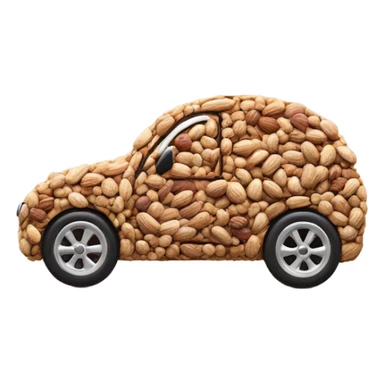 Nuts driving a car sticker