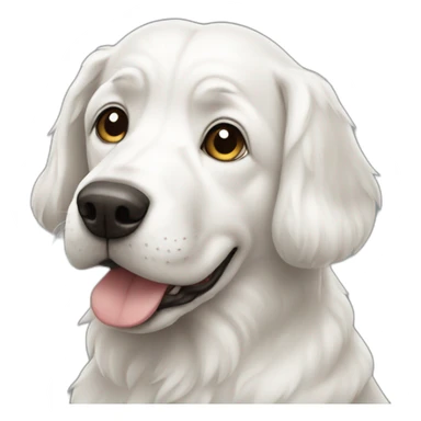 Smug white dog sticker