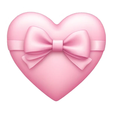Light pink heart with bow sticker