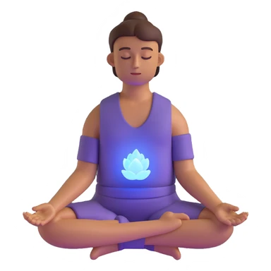 person meditating with glowing energy around them sticker