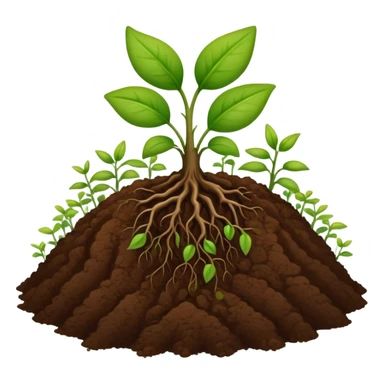 rich brown soil with small plants sprouting sticker