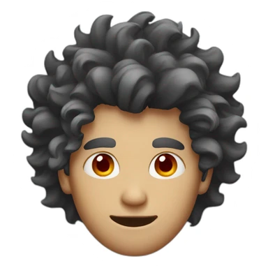 man with crazy hair and red eyes sticker