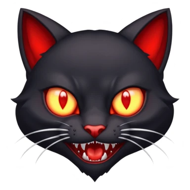 red vampire cat sticker