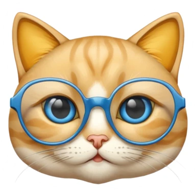 Chat mignon avec des lunettes de soleil  sticker
