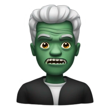 Black Frankenstein monster sticker
