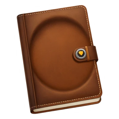 simple leather notebook sticker