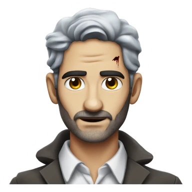 Tom Ellis as a zombie. sticker