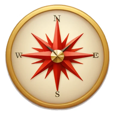 red compass  sticker