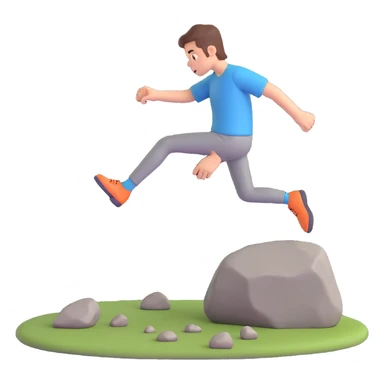 guy kicking a rock on the ground sticker