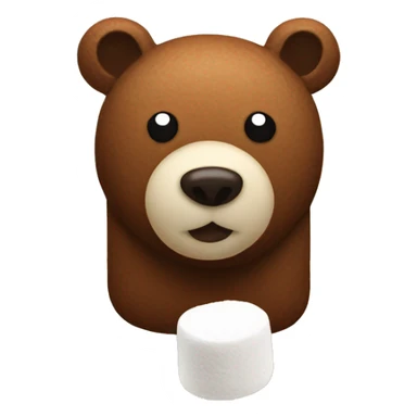 Bear-shaped marshmallows sticker