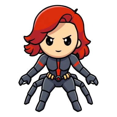 Black Widow Marvel character sticker