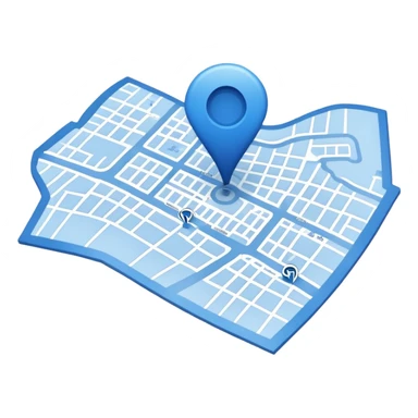 a map emoji that is blue like a blueprint sticker