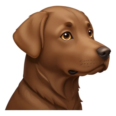 Please make a brown lab one side profile: 🐕 sticker
