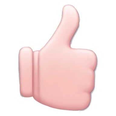 Light pink thumbs up sticker
