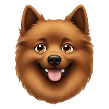 Brown big Spitz with dark brown freckles all over his face.  sticker