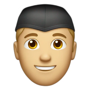 white guy wearing graduation cap sticker