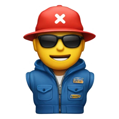 Um boneco segurando uma chave de fenda com um boné azul escrito MEGA DIESEL  sticker