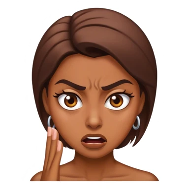 mulher revirando os olhos brava sticker