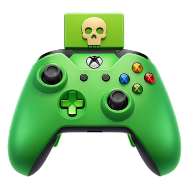 Clash of Clans aesthetic: Cinematic Playful Xbox One Console Portrait Emoji, rendered in a 3D vector-style similar to standard emojis with minimal shading and bold, simplified shapes. A compact, distinct form with signature details, softly glowing with a modern gaming energy charm. Simplified yet unmistakably iconic, highly detailed and consistent, glowing with a soft radiance and high shine. Stylized with a touch of next-gen innovation and a soft glowing outline, capturing the essence of a beloved gaming relic with a friendly, playful manner! sticker