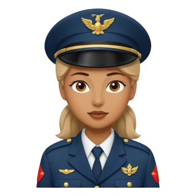 women Soldier without wearing cap sticker