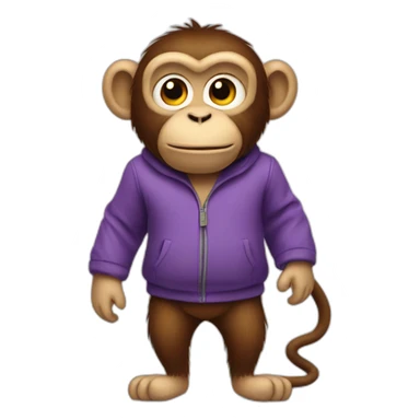 Monkey full body fat with clothes sticker