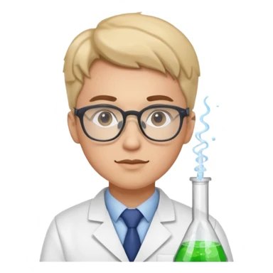 young pharmacist studying science sticker