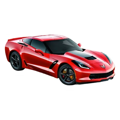 C6 Corvette with wings sticker