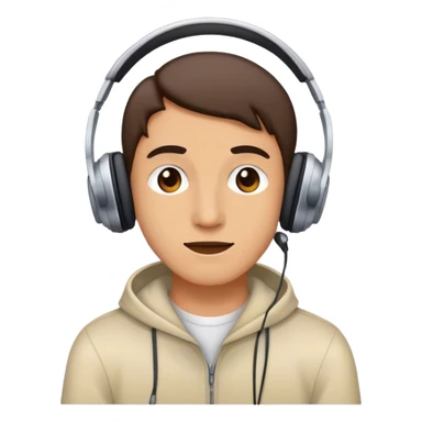 Person listening to music  sticker