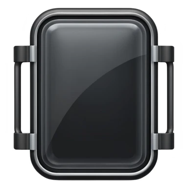 black riot shield with white RCR and rectangular window in apple emoji style sticker