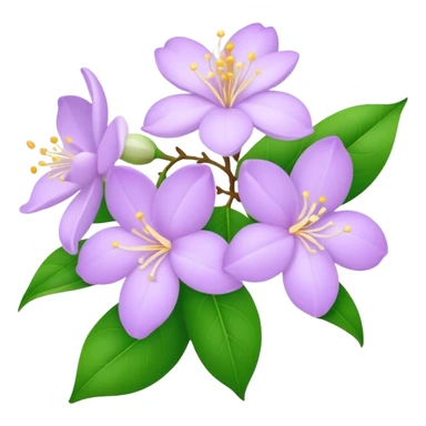 Jasmine flowers in lilac  sticker