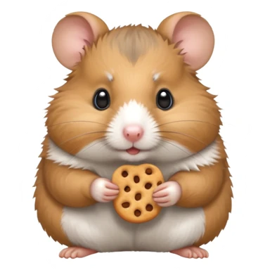 gry hamster with snack sticker