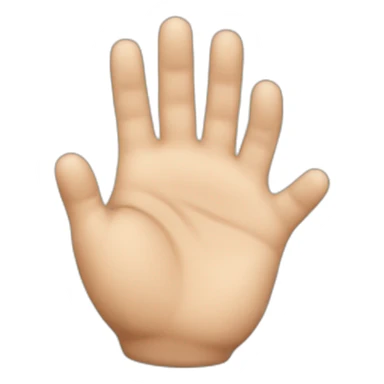 Hand met een gezicht sticker