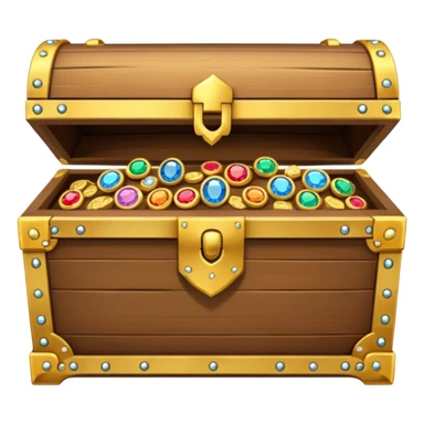 Treasure chest with open lid sticker