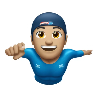 freestyle swimmer sticker