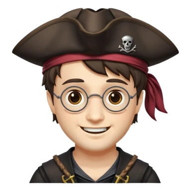 harry potter wear pirate hat sticker