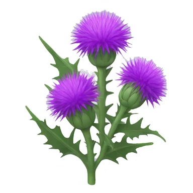 Emoji thistle sticker