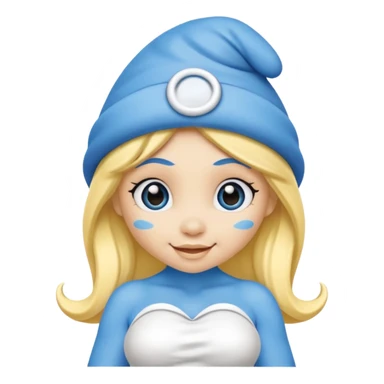 blue Smurfette sticker