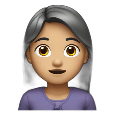 niña gritando sticker