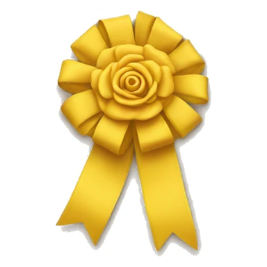 yellow rosette ribbon sticker