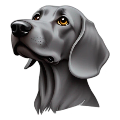 longhair weimaraner profile silhouet sticker