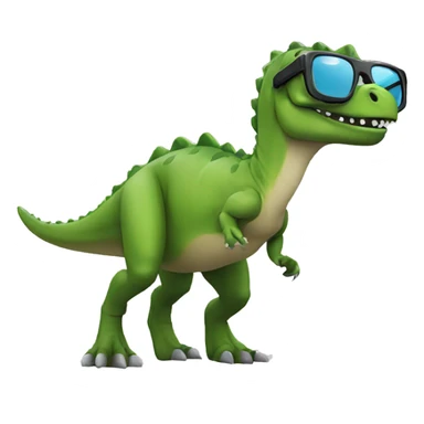 dinosaur cool glasses sticker