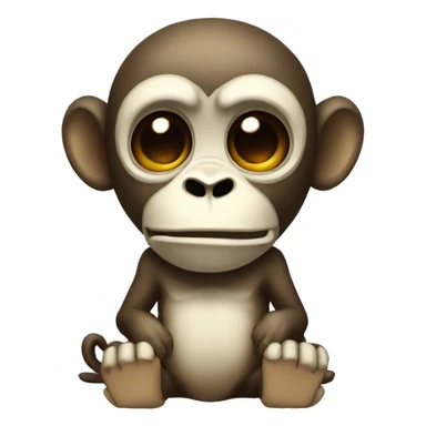 Skull Monkey Crying sticker