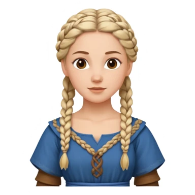 medieval braided woman sticker