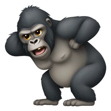 Gorilla farting sticker