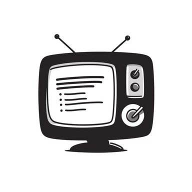 A simple logo for a video image board from the 2000s sticker