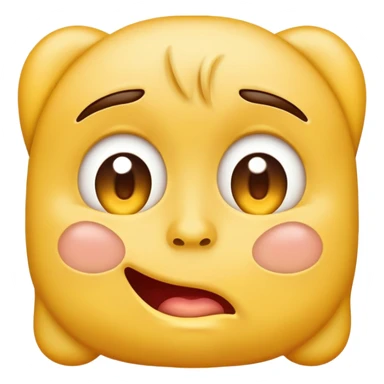 Regular yellow face emoji, drooling and rolling his eyes sticker