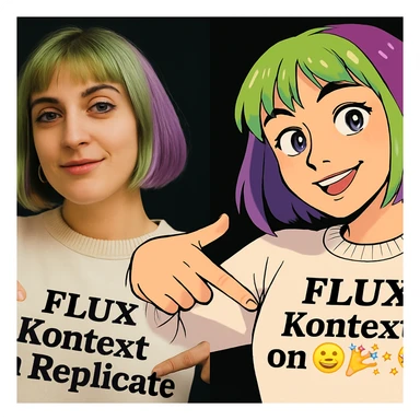 replace replicate to emojis and make the background black  sticker